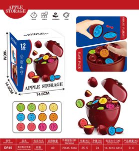 Juguete clasificador de formas de plástico con forma de manzana y piezas coloridas para niños pequeños de 2 a 4 años - Product Image 5
