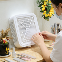 SNRQI Aspirateur à poussière pour ongles à faible bruit, 3 vitesses, extracteur de poussière portable pour techniciens ongulaires