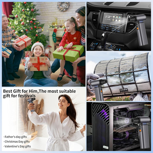 Máy hút bụi không dây di động, tích hợp máy thổi khí, máy nén khí với động cơ không chổi than 130000 vòng/phút, lực hút 5000pa, cổng sạc Type-C, pin 8000mah, tích hợp quạt - Product Image 4