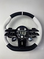 Accessoires intérieurs pour volant en fibre de carbone sur mesure pour Mercedes-Benz Classe A, Classe C, Classe E, C63, W204, W212, W214, W218