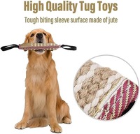 Jouet de remorqueur pour chien en jute robuste-Bâton d'entraînement aux morsures résistant à la déchirure pour chiens de travail, jouets à mâcher interactifs K9/Pet en vrac en gros
