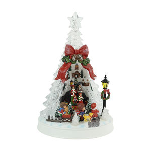 Arbre de Noël LED en acrylique avec scène de crèche, train musical et mouvements, fonctionne avec 3 piles AA, décoration intérieure - Product Image 3
