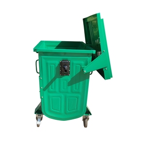 770L Kim Loại Mạ Kẽm Rác Thải Bin Thùng Rác Có Thể - Product Image 3