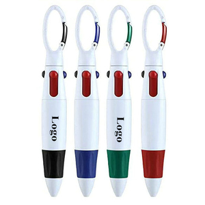 Custom logo Printed 4-in-1 Multicolor <b>Retractable</b> Ballpoint <b>Pens</b> Plastic Office School Supplies for Children's Gifts - Product Image 1