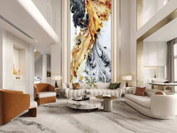 Panneau mural décoratif Sonsill en PVC, feuille de marbre 1220*2440*3mm pour la décoration intérieure, panneau UV