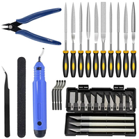 Kit d'outils d'impression 3D multi-modèles : Couteau de découpe, grattoir, aiguille de nettoyage, pinces, kit d'ébavurage, outils d'impression 3D DIY