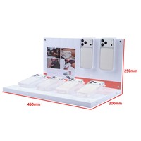 Support d'affichage en acrylique en forme de L pour coques de téléphone portable et écouteurs Bluetooth avec affichage numérique personnalisé