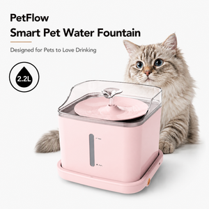 Bebedero Automático para Mascotas, Fuente de Agua Rosa para Perros y Gatos, Dispensador de Agua Circulante, Bomba Inalámbrica Silenciosa, IP65 - Product Image 1