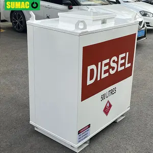 Fabbrica diretta in acciaio al carbonio auto bundded 500 litri olio carburante serbatoio diesel