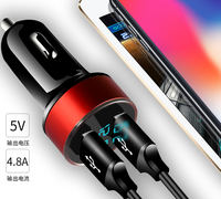 Consumer Electronic Car Accessories Mobile Phone 12v 24v Quick Charge Dual Car Charger Usb 5v/4.8a Fast Charger for Smartphone