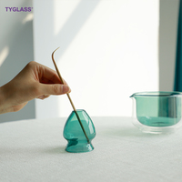 Support pour fouet à matcha en verre, résistant à la chaleur, en borosilicate de qualité alimentaire, écologique, classique, avec logo personnalisé, accessoires pour matcha