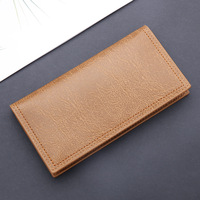 Dompet Panjang Vintage Pria Perlindungan RFID Lapisan Nilon Penutup Terbuka Tempat Kartu Multi-slot