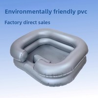 Bassin gonflable en PVC pour la protection de l'environnement, pliable et portable, à fixer au lit, pour personnes âgées et femmes enceintes, 60x54x22CM