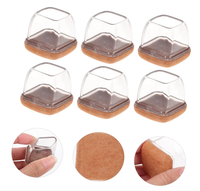 Nouveau design Durable anti-rayures Silicone Table chaise jambe protecteur planchers de bois dur haute Transparent meubles jambe tasse Pad