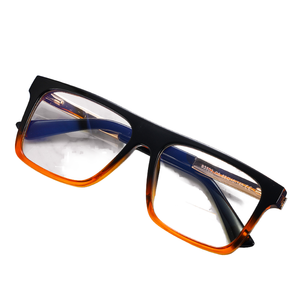 MS 93502 <span class=keywords><strong>2023</strong></span> Lunettes carrées pour hommes les plus vendues, monture en métal TR90+CP, verres optiques anti-lumière bleue, design rayé - Product Image 1