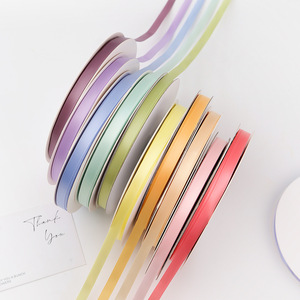 มาการอง1ซม. ริบบิ้นเค้กสีทึบบางสดดอกไม้มัดผมอุปกรณ์เสริมบรรจุภัณฑ์แบบทำมือ - Product Image 3