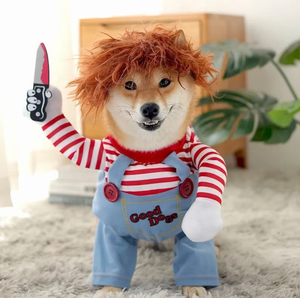 Disfraz de Perro <span class=keywords><strong>Chucky</strong></span> para Halloween 2022, Ropa de Muñeco <span class=keywords><strong>Chucky</strong></span> de <span class=keywords><strong>Good</strong></span> <span class=keywords><strong>Guys</strong></span> con Cuchillo 	 Divertido Disfraz de Mascota de <span class=keywords><strong>Chucky</strong></span> de <span class=keywords><strong>Good</strong></span> <span class=keywords><strong>Guys</strong></span> - Product Image 3