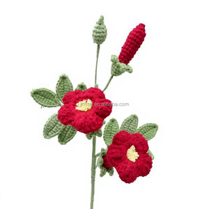 ของตกแต่งคริสต์มาสรูปดอกไม้ถักโครเชต์หลากสีสันยอดนิยม ทำด้วยมือ ของขวัญสำหรับวันรับปริญญาและปีใหม่ - Product Image 2