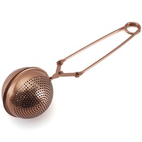 Infuseur à thé professionnel en acier inoxydable 304 à long manche Portable grands ustensiles de conception de boule à pression pour la cuisine à la maison de thé en vrac