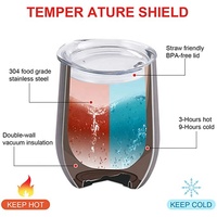 En stock – Tasse thermos pour enfants en acier inoxydable 304, 12 oz, isolation sous vide en forme de U, grande capacité, modèle coquille d'œuf, chinois