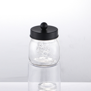 Gros Désinfectant pour les mains Pompe Couvercle En Verre Mason Jar avec Noir Distributeur de Savon Salle De Bains Accessoires - Product Image 5