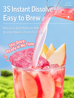 Instant FD Perzik Oolong Thee Blokjes met Echt Fruitpuree Gefreeze-droogde Fruitthee Blok OEM Private Label 125g