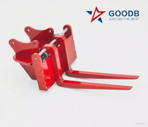 Goodb có thể điều chỉnh khoảng cách máy xúc dĩa Pallet ngã ba vật liệu xử lý ngã ba cho linh hoạt jobsite thích ứng - Product Image 4