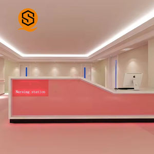 Shinestone โต๊ะพยาบาลในโรงพยาบาลมุมสีฟ้าที่กำหนดเองขนาดโต๊ะต้อนรับคลินิกออร์โธปิดิกส์ - Product Image 3