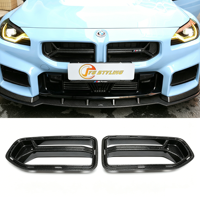 Grille de radiateur double en fibre de carbone sèche polie style CSL pour BMW G87 M2 2022+