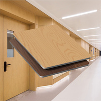 Finition en bois moderne ACX ACM feuille 4X8 pieds panneau composite en bois 4MM aluminium revêtement mural étanche panneau de façade ignifuge