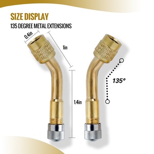 Phụ tùng ô tô 45/90/135 độ vàng Van <span class=keywords><strong>Stem</strong></span> Extender Tương thích với tất cả các xe mô hình bánh xe mở rộng Adapter - Product Image 5