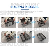 Caja de Plástico Plegable EUO Antideslizante y Resistente, Apilable Verticalmente, para Almacenamiento en Almacenes Automatizados