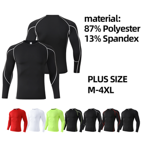 Oem חולצה שרוול ארוך מותאם אישית לוגו ספורט חדר כושר t חולצה גברים 4 דרך למתוח יבש מהיר רשת שחור פועל שרוול ארוך חולצה - Product Image 6