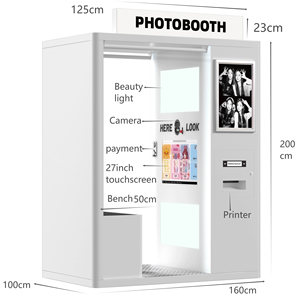 Fotomatón personalizado, fotomatón con cubierta pequeña, <span class=keywords><strong>fotos</strong></span> recomendadas, equipo interactivo para fiestas, fotomatón con espejo mágico - Product Image 2