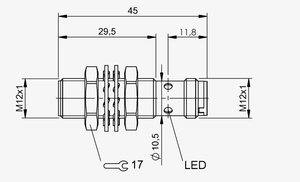 MT-BALLUFF สวิทช์ความใกล้เคียง BES M12ME-PSC40B-S04G-003เซ็นเซอร์อุปนัย BES00EF กระบอก M12x1 10 ~ 30 VDC -25...70. ซี - Product Image 2