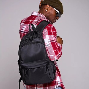 Men's <b>Backpack</b> <b>Large</b> Capacity Water Resistant Laptop Bag 14 Inches Casual Commuter School Use Solid Color - Product Image 1