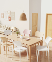 Chaises de salle à manger en plastique épaissi, tabourets modernes minimalistes avec dossier, chaises de table confortables pour la maison, petites chaises empilables