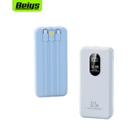 Meilleure vente Nouvelle banque d'alimentation portable 20000mAh avec affichage numérique Type-C 22.5W Câble USB intégré à trois fils pour une charge rapide