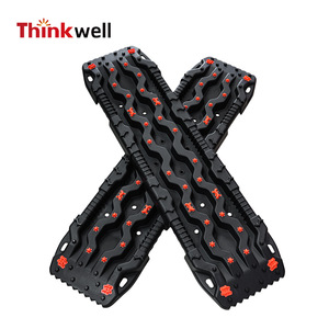 Plaque de protection tout-terrain Thinkwell noire et orange en PP pour voiture, outil de sauvetage pour neige, boue et sable, 2 pièces - Product Image 2