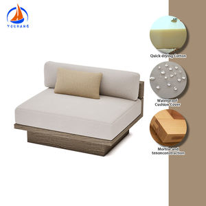 Sofá de Exterior Blanco, Muebles de Jardín de Teca de Sri Lanka, Juego de Comedor de Exterior Negro para Patio, Chimenea, Balcón, Estilo Estambul, Turquía - Product Image 5