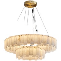 Lustre rond moderne en marbre, luminaire suspendu LED G9, blanc neutre 4100K, pour salon, chambre à coucher, salle à manger