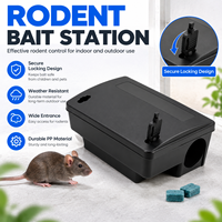 Boîte d'appât pour rats, station de contrôle des rongeurs, pour l'intérieur et l'extérieur, station d'appât pour souris, en plastique PP robuste