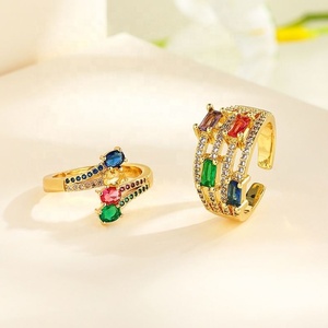Anillos de Joyería de Moda Oro Joyería, Anillos de Circonia Turca de Buena Calidad, Anillos de Circonia con Piedras para Mujer, Precios al por Mayor - Product Image 4