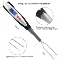 Termometer Daging Digital SW Terbaru dengan Layar LCD Berlampu, Dua Probe, Bertenaga Baterai, Pembacaan Cepat, Termometer Makanan Dapur