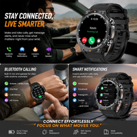 Montre connectée pour homme SENBONO MAX18, écran HD de 1,43 pouce, modes sportifs multiples, surveillance du sommeil, réponse aux appels, montre connectée étanche