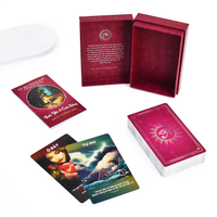 Cartes de tarot et d'oracle personnalisées avec impression recto-verso, supportant plusieurs langues, avec boîte à couvercle rabattable pour cadeau promotionnel