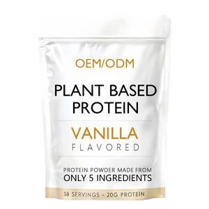 Proteine vegane di piselli in polvere proteine vegetali organiche a basso contenuto di carboidrati senza latticini 18 porzioni di vaniglia sapore senza zuccheri aggiunti per la dieta cheto - Product Image 1