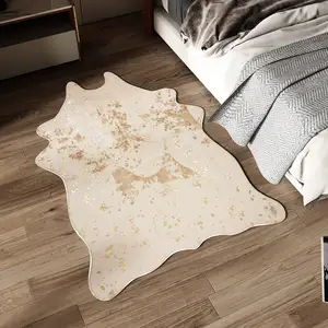 Falsche Rinderledermatten falsche tierförmige Raumteppich Kuh 3D-bedruckter Raumteppich für Wohnzimmer Zuhause