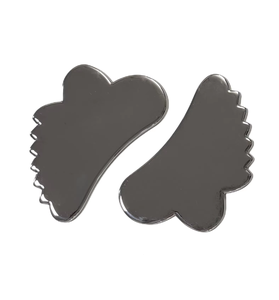 Outils de maquillage, soins de la peau, outil Gua Sha en acier inoxydable avec bord dentelé pour soulager les tensions musculaires - Product Image 5