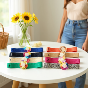 Cinturón Elástico de Polipropileno con Diseño de Girasol, 5 cm de Ancho, Cinturón de Moda para Mujer - Product Image 3